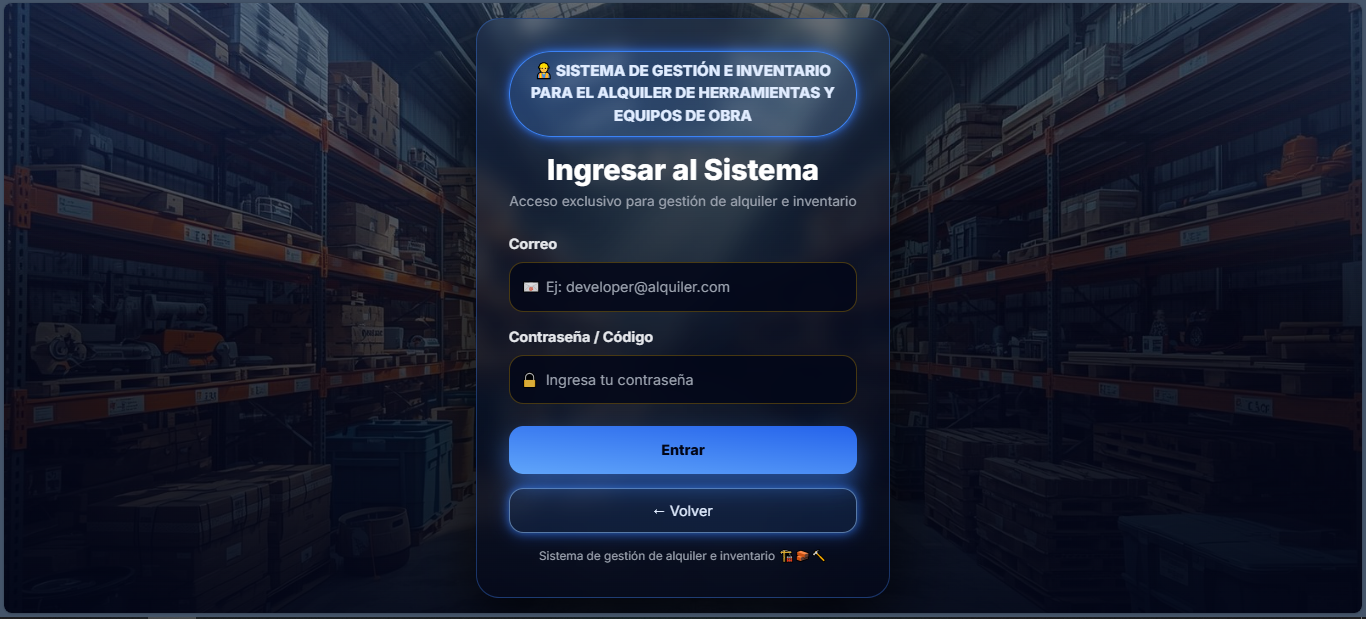 Sistema de Inventario y Gestión de Alquiler de Herramientas y Equipos de Construcción